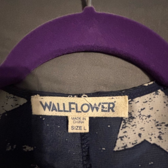 Wallflower Navy and White Star and Stripes Kimono - Picture 5 of 6